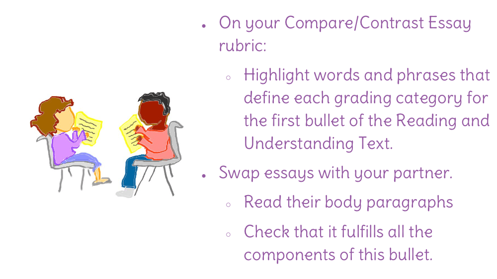 the features of a compare and contrast essay include
